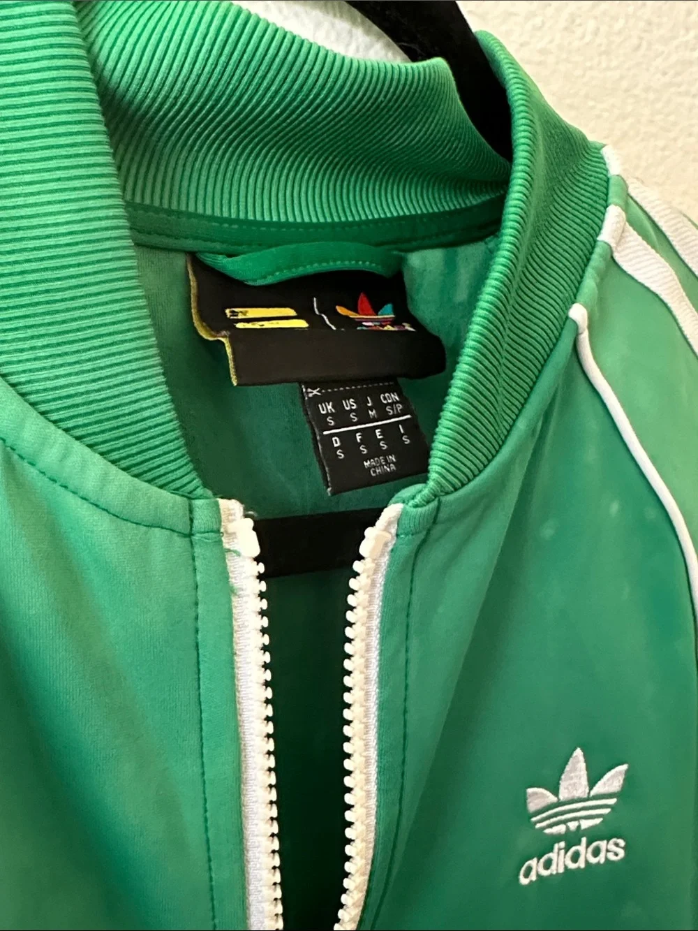 adidas Teal Green Trefoil Zip Track Jacket X Pharrell Williams Sz Small
